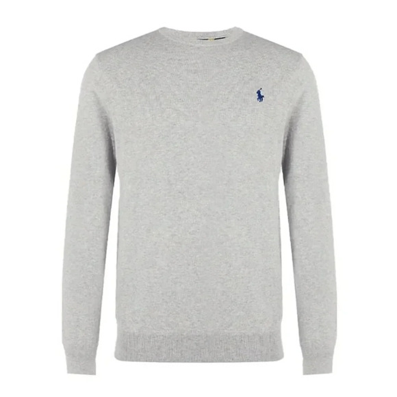 Polo Ralph Lauren Men's Long Sleeve Cotton Crewneck Shirt Grey Size XL MSRP $125 - Picture 1 of 6